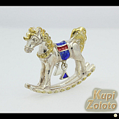 Серебряный сувенир "Лошадка-качалка"