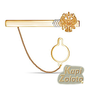 Золотой зажим для галстука с гербом России