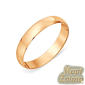 Золотое классическое обручальное кольцо