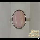 Серебряное кольцо с розовым опалом