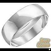 Широкое обручальное кольцо из серебра