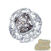 Кольцо из серебра с кристаллом Сваровски