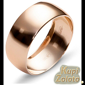 Широкое обручальное кольцо из золота ширина 75 мм