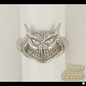 Серебряное кольцо Чеширский кот