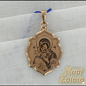 Золотая икона Божией Матери "Владимирская"