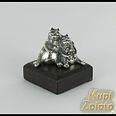 Серебряный сувенир "Влюбленные коты"