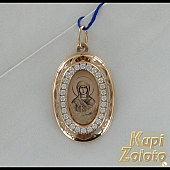 Золотая икона "Святая Анастасия" с фианитами