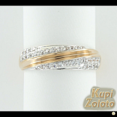 Золотой комплект  Перстень с фианитами в сочетании с изделием Золотое кольцо с фианитами Фото