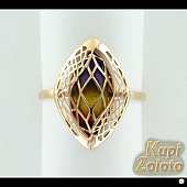 Золотой комплект  Перстень с эмалью в сочетании с изделием Золотое кольцо с эмалью Фото