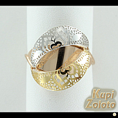 Золотой комплект  Перстень в сочетании с изделием Золотые серьги Фото