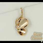 Золотой комплект  Кулон Бабочка в сочетании с изделием Золотая подвеска "Бабочка" Фото