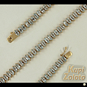 Золотой комплект  браслет с топазами в сочетании с изделием Золотое колье с топазами Фото