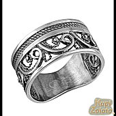 Серебряный комплект Перстень черненое в сочетании с изделием Кольцо черненое Фото
