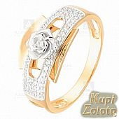 Золотой комплект Перстень Роза  в сочетании с изделием Кольцо "Роза" из золота Фото