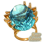 Золотой комплект  Перстень с топазом в сочетании с изделием Золотое кольцо с топазом Фото