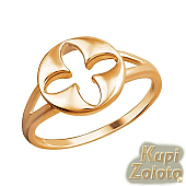 Золотой комплект  Перстень без камней в сочетании с изделием Золотое кольцо Фото