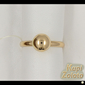 Золотой комплект  Перстень с шариком в сочетании с изделием Золотое кольцо с шариком Фото