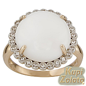 Золотой комплект Женское Перстень с ониксом в сочетании с изделием Женское кольцо с ониксом Фото