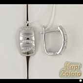 Серебряный комплект Серёжки  с фианитами в сочетании с изделием Серьги из серебра с фианитами Фото