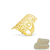 Ажурное кольцо из желтого золота