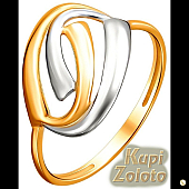 Золотой комплект  Перстень в сочетании с изделием Золотые серьги без камней Фото