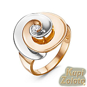 Золотой комплект  Перстень с фианитом в сочетании с изделием Крупные золотые серьги женские с камнями Фото