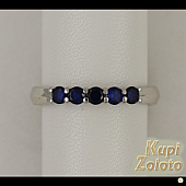 Серебряный комплект  Перстень с дорожкой синих фианитов в сочетании с изделием Серебряные серьги Фото