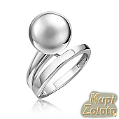 Серебряное кольцо с шариком