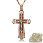 Объемный православный крест из золота