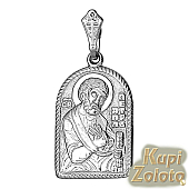 Серебряная нательная иконка Святой апостол Петр