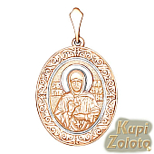 Золотая нательная иконка Святая Матрона Московская