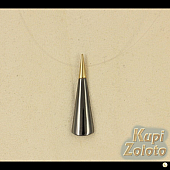 Серебряный комплект Колье на леске в сочетании с изделием Серебряное кольцо с черным родием Фото