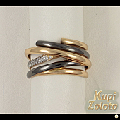 Серебряный комплект  Перстень с фианитами в сочетании с изделием Серебряное кольцо с фианитами Фото