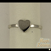 Серебряное кольцо с сердечком