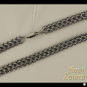 Серебряная цепь плетение фараон ширина 8 мм