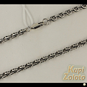 Мужская цепь из серебра Греческое плетение