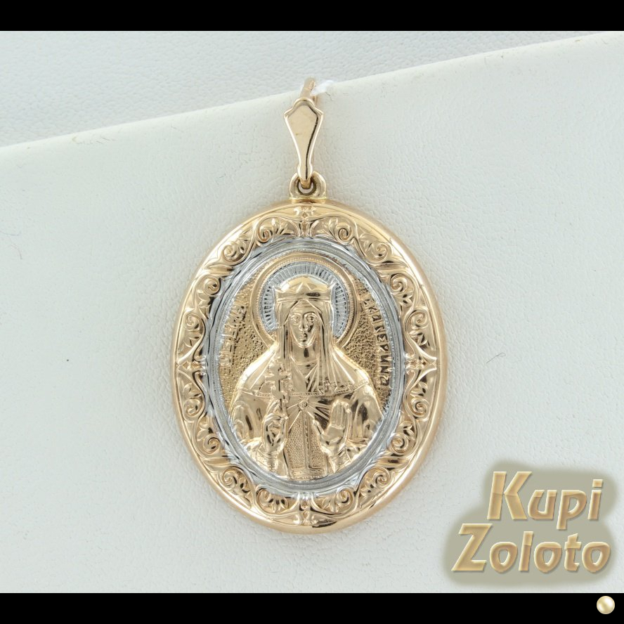 Золотая икона "Святая Екатерина"