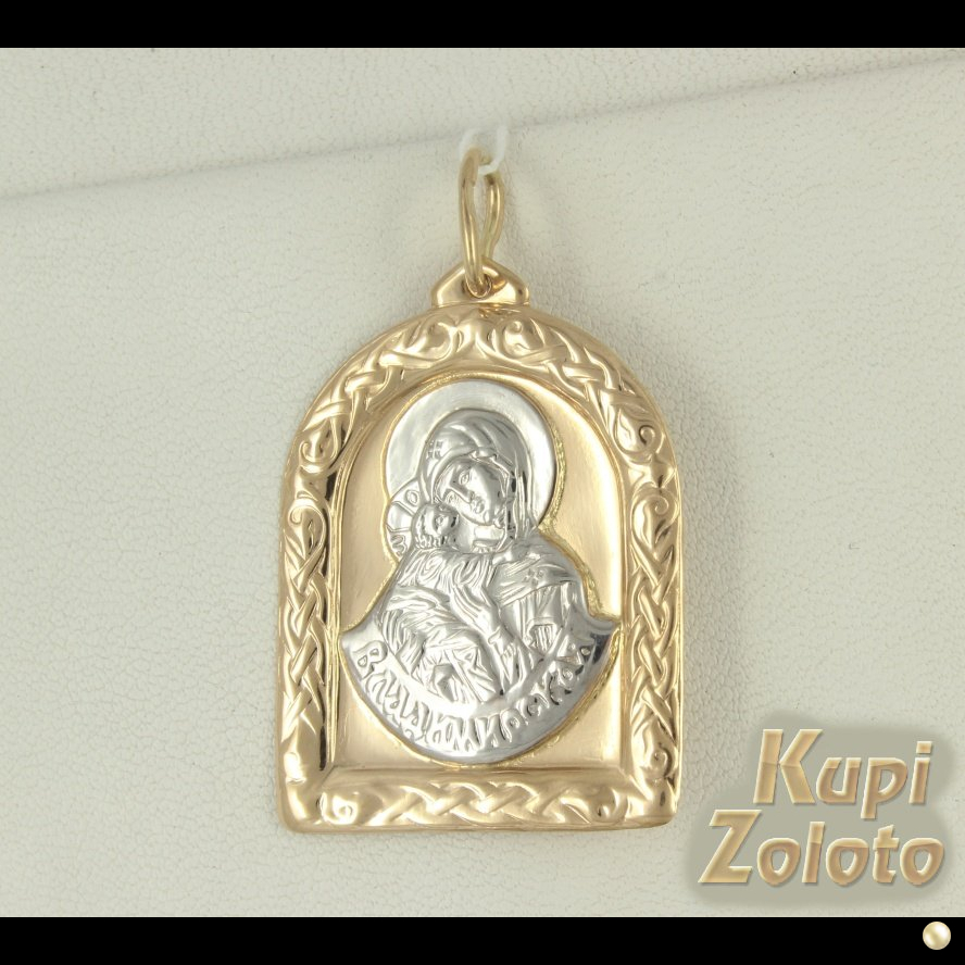 Золотая иконка Богородица Владимирская