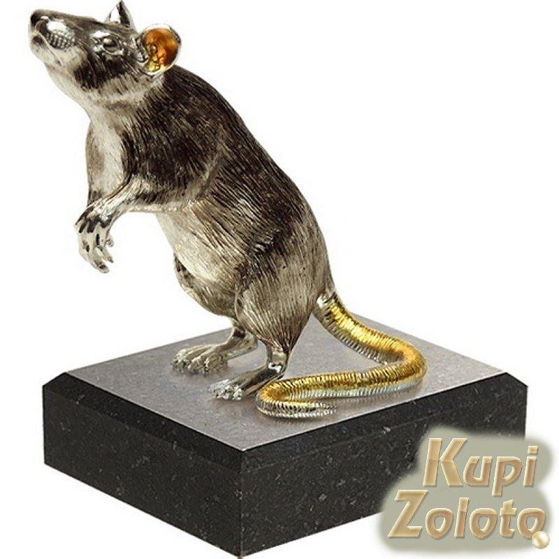 Серебряная статуэтка Крыса