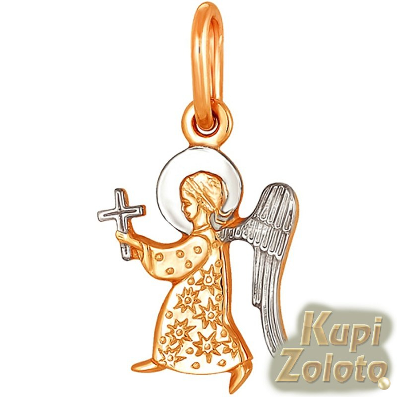 Золотая подвеска "Святой Ангел-Хранитель"