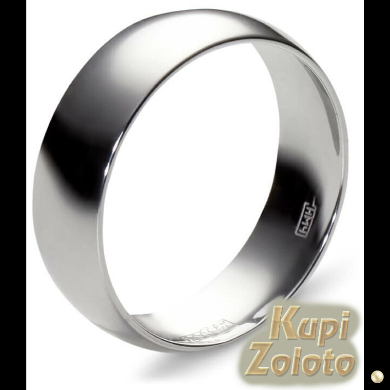 Обручальное кольцо из белого золота  5,2 см