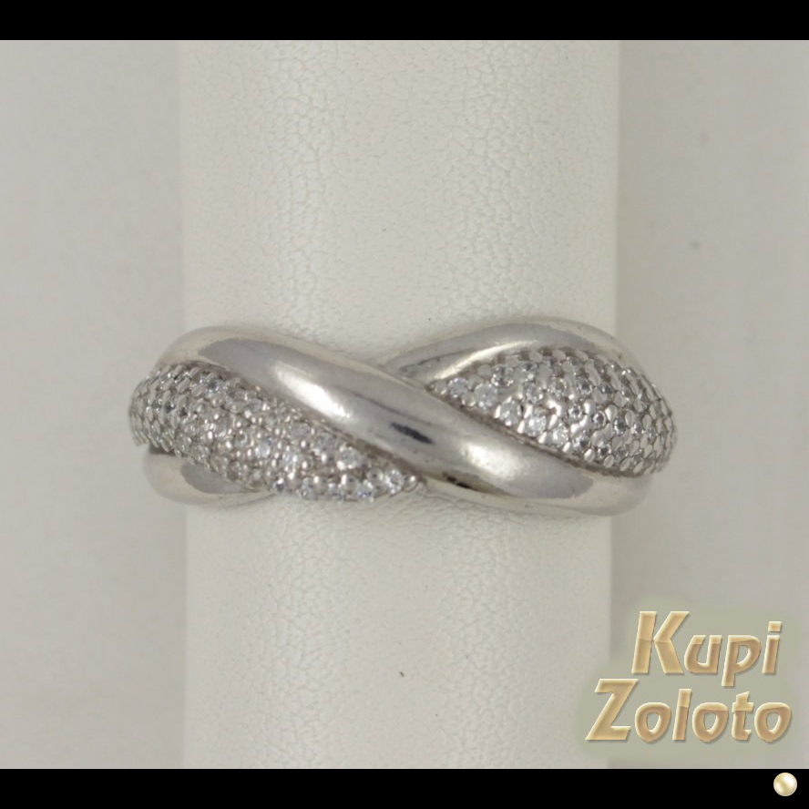 Крученое кольцо из серебра