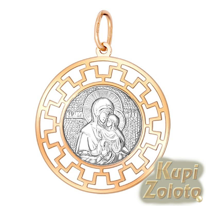 Нательная иконка из золота «Праведная Анна, мать Пресвятой Богородицы »