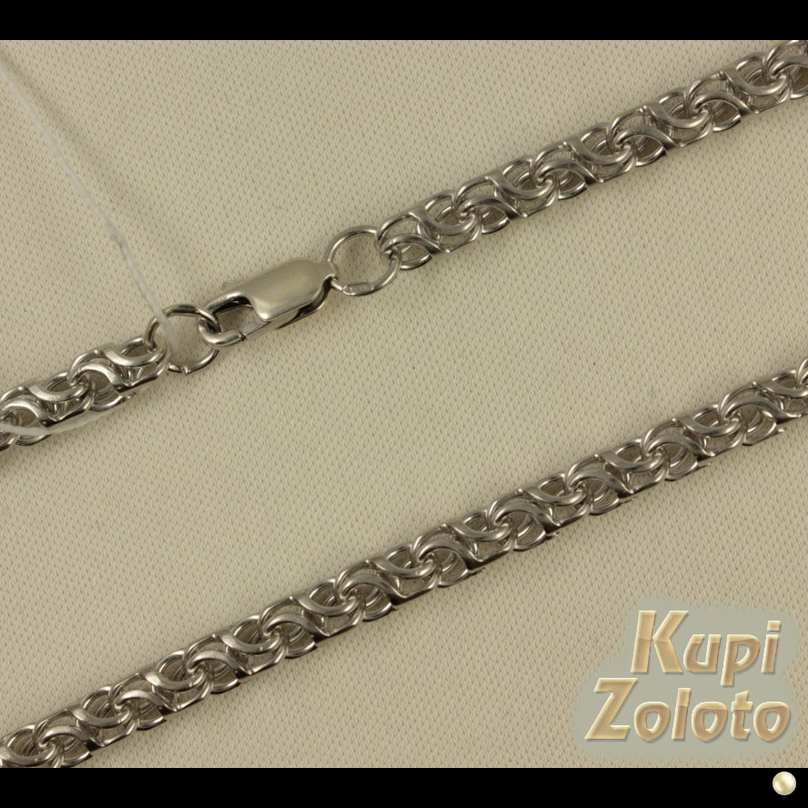 Мужская цепь из серебра плетение Греческое