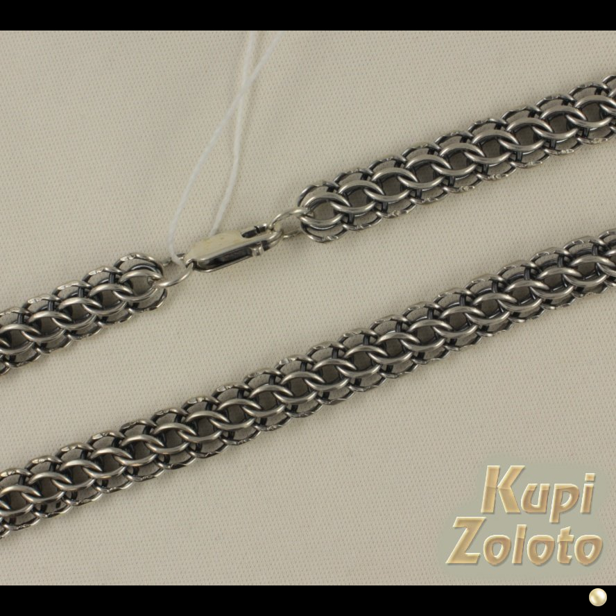 Серебряная цепь, плетение фараон, ширина 8 мм